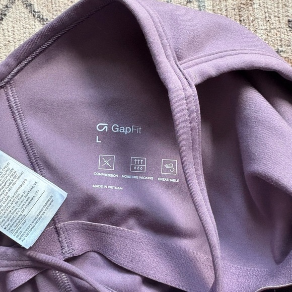 GAPfit lavender athletic top with built in bra. - Picture 3 of 3